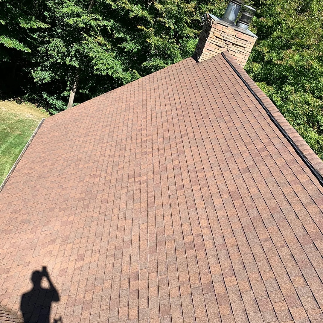 After: roof soft wash power washing