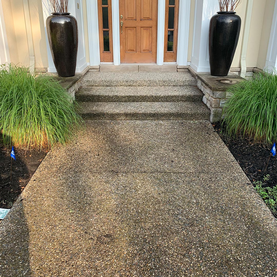 Before: deck and patio power washing Hudsonville